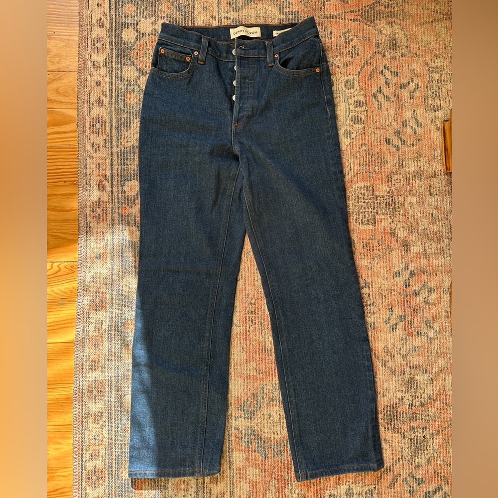 Denim Forum Arlo High Rise Straight Jean
